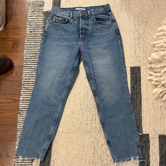 GRLFRND Denim - GRLFRND Women’s Straight Leg Jeans in Medium Blue Wash